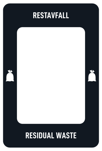Decal Canto restavfall for 30 liter