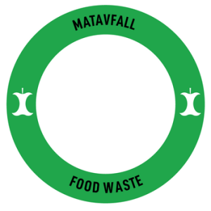 Royal C label, round – Food waste