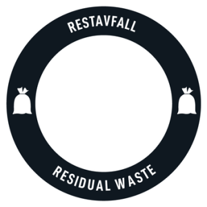 Royal C label, round – Residual waste