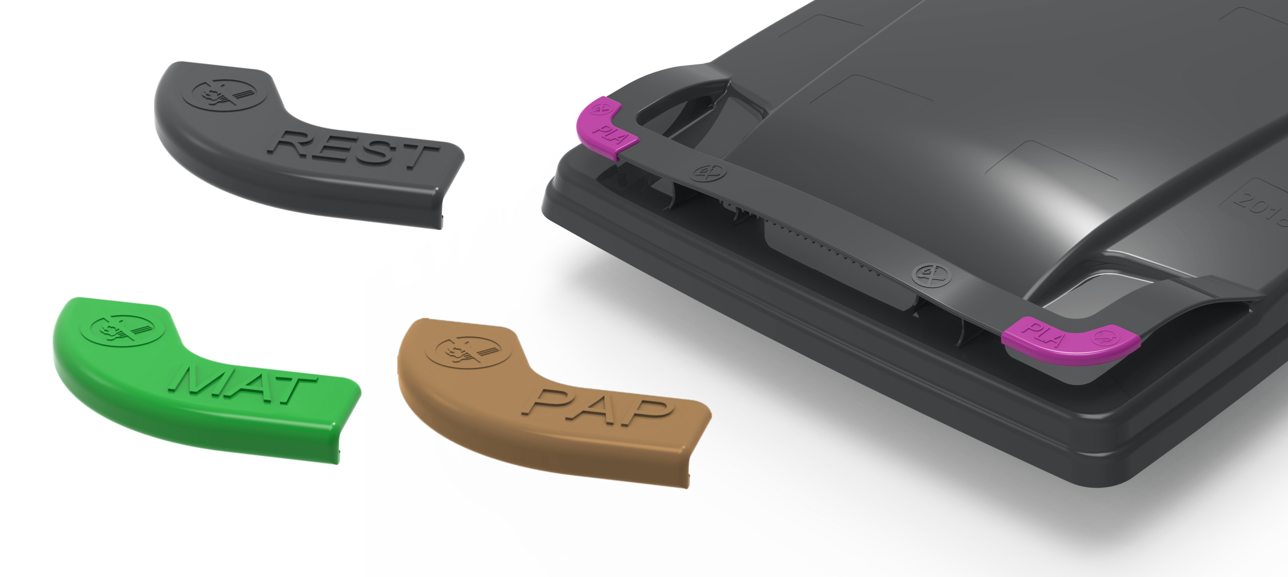 Clips waste bin
