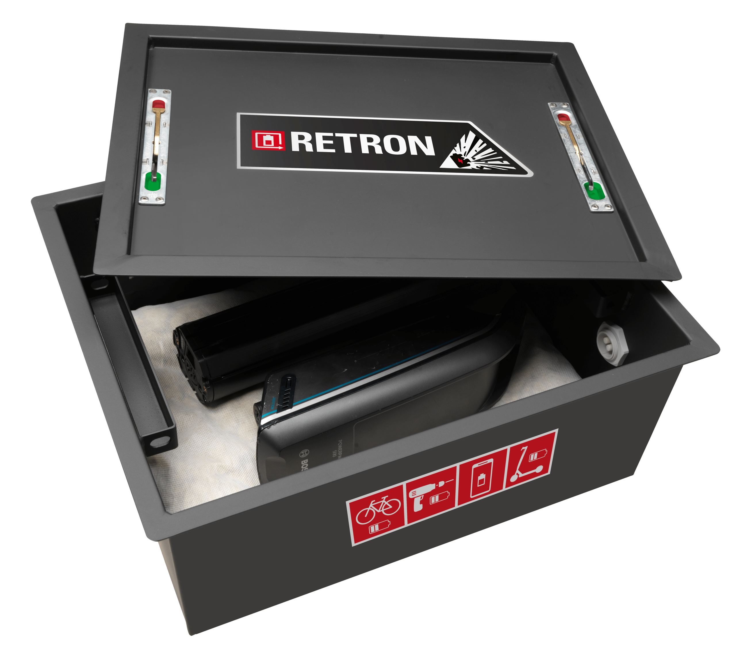 Container for lithium-ion batteries