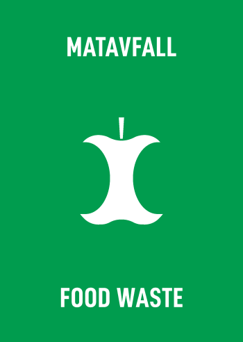 Labeling sign – Organic waste, green