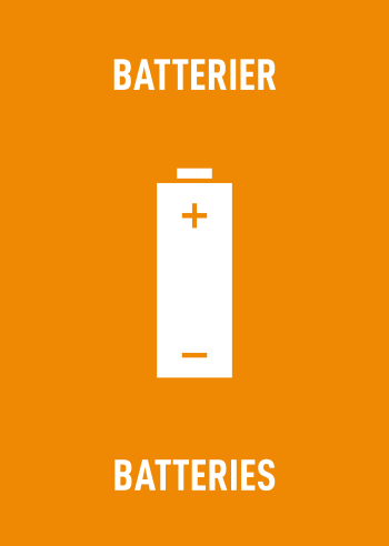 Labeling sign – Batteries