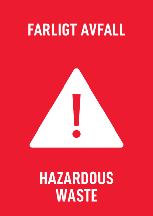 Labeling sign – hazardous waste