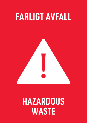 Labeling sign – hazardous waste