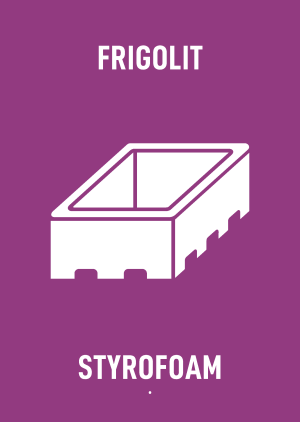 Labeling sign – Styrofoam