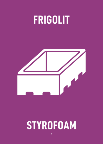 Labeling sign – Styrofoam