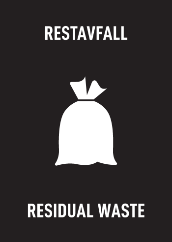 Labeling sign – Rest waste