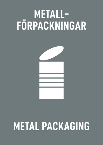 Labeling sign – Metal packaging