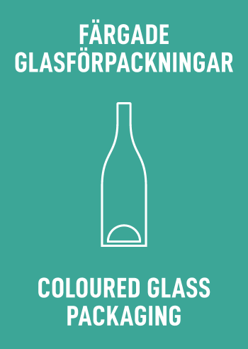Labeling sign – Coloured glass